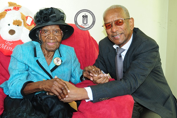 Premier visits centenarian Christalia Hodge