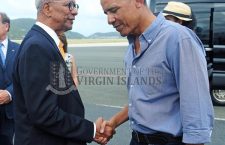 File photo of Former US President Barak Obama meeting with retired Premier Dr D Orlando Smith back in 2017.