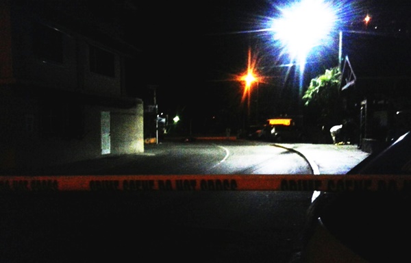 Police cordoned off the street in the vicinity of Sunday Morning Well