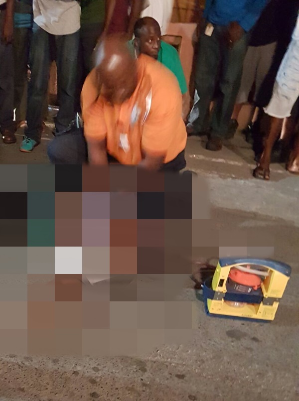 Medical personnel apparently testing Dawson's pulse 