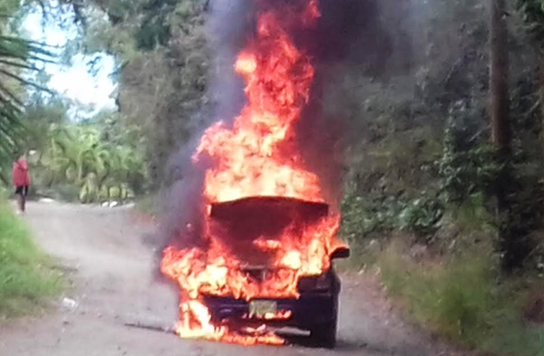 Vehicle burns