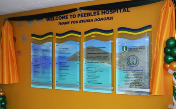 Donors get wall, urged to give more to hospital