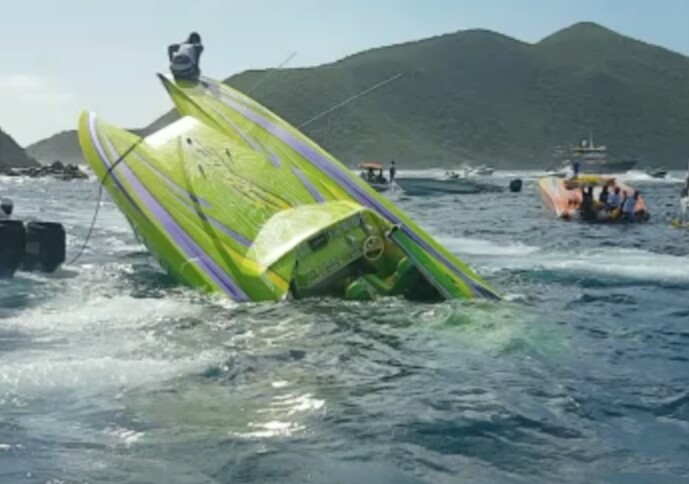 Man injured; boat capsizes during race at sea