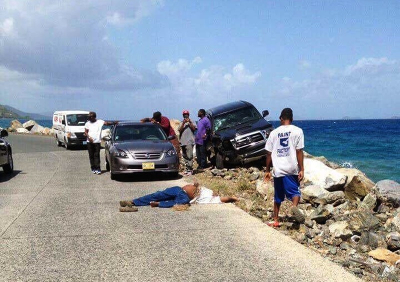 Man plays ‘ass’ at accident scene