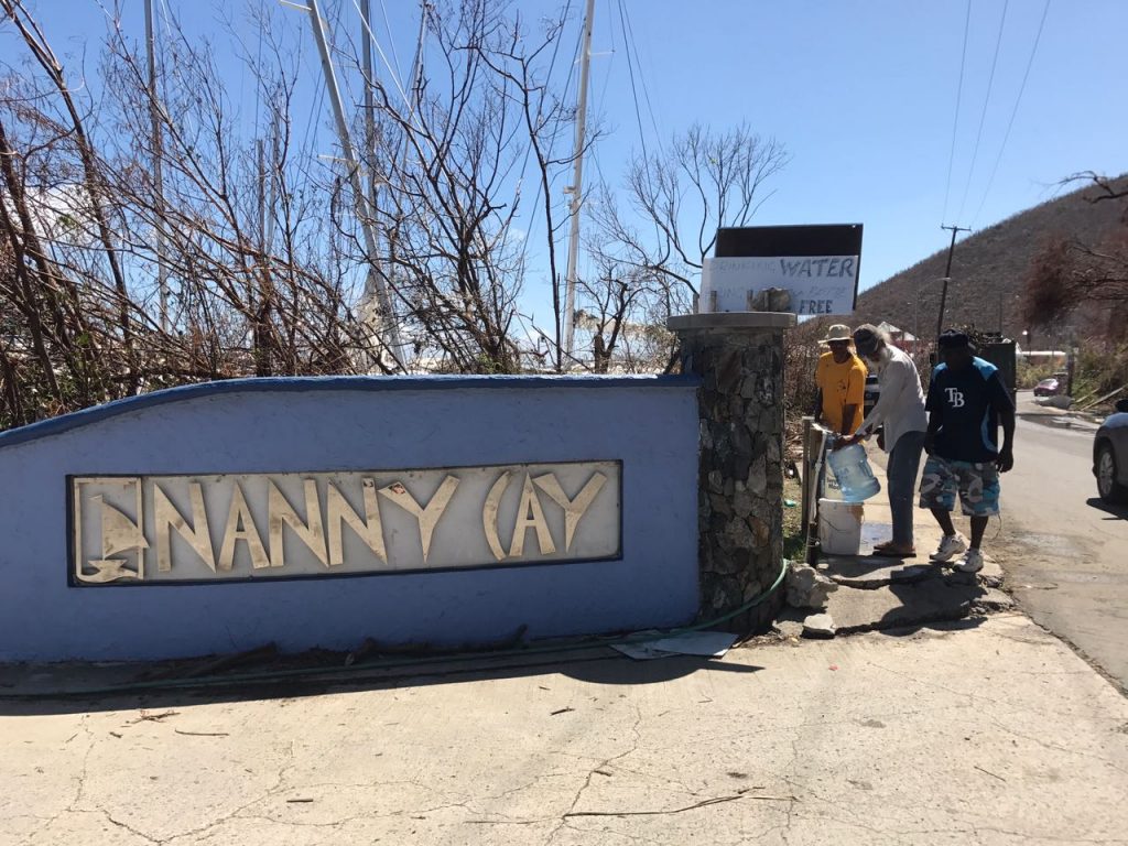 Nanny Cay sets up free water station for community