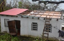 One of the houses damaged by Hurricane Irma.