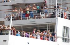 Visitors aboard a cruise ship docked in the BVI recently. (BVI News photo)