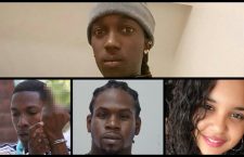 From left at bottom row: Accused persons Bernard, Rafael Harrigan, and Rodriquez. At top is murder victim Trumayne Daway. (Photos are not credited to BVI News and were pulled from various media outlets.)