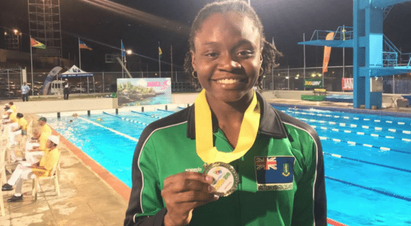 BVI swimmer cops two silver medals at CARIFTA
