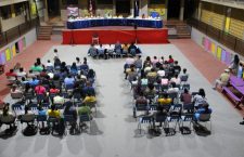 Inside Althea Scatliffe Primary School during the elimination round of the National Spelling Bee Competition. (BVI News photo)