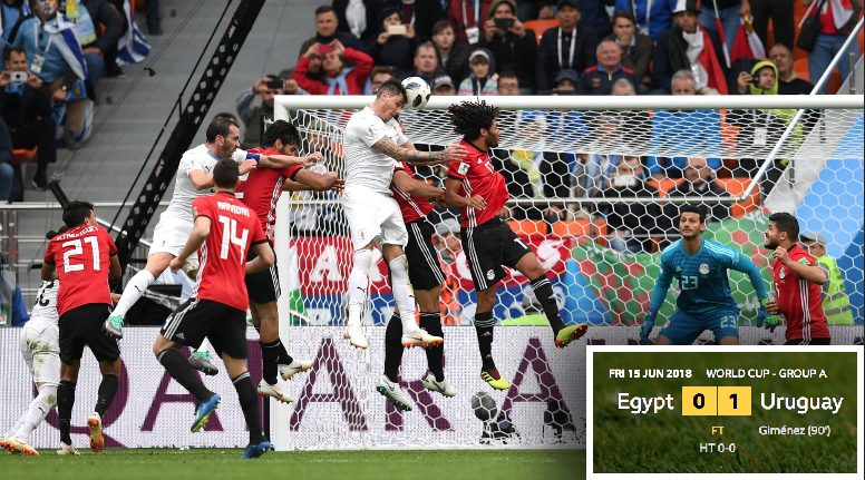 World Cup: Uruguay score late winner to beat Egypt