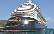 Disney Fantasy Cruise ship docked at the Tortola Pier on August 28.
