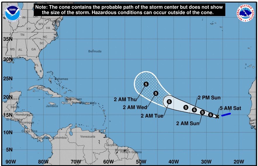 UPDATE: Tropical Storm Florence not forecast to be a threat to BVI