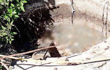 The stomach-churning image of human faeces is seen atop this uncovered manhole in the Ghetto/Crabbe Lot area. (BVI News photo)