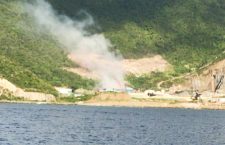 This BVI News photo of smoke emitting from teh Pockwood Pond waste facility was captured on Tuesday Morning, November 21.