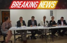 The international team of independent officials who Governor Augustus Jaspert invited to observe the 2019 General Elections. Sitting left is Election Coordinator, Felicity Herrmann.