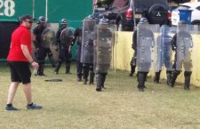 RVIPF officers undergoing crown control training. (Photo provided)