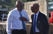 PVIM leader Ronnie Skelton (left) and the under under which he served in an NDP government, Premier Dr D Orlando Smith.
