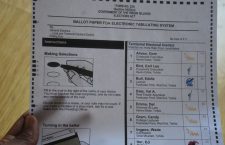 A sample ballot paper.