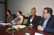 Members of the CRP. At right is clection analyst, Matthew Salik.