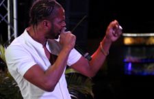 Dexta Daps during his performance at Saturday's staging of the Virgin Gorda Easter Festival. (Photo by Esther Durand)