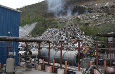 These photos of clouds of smoke emitting at the back of the Pockwood Pond waste facility was capture on Monday, June 24, 2019. (Photos by Esther Durand)