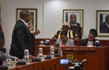 Premier Andrew Fahie in the House of Assembly recently.