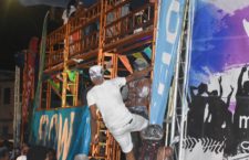 Revellers marching through East End/Long Look for their leg of the Rise & Shine Tramp on Wednesday, July 7.