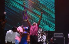 King Paido rejoices after winning the 2019 festival Calypso Competition on Thursday, August 1, 2019. (Photos by Kamal Haynes/BVI News)