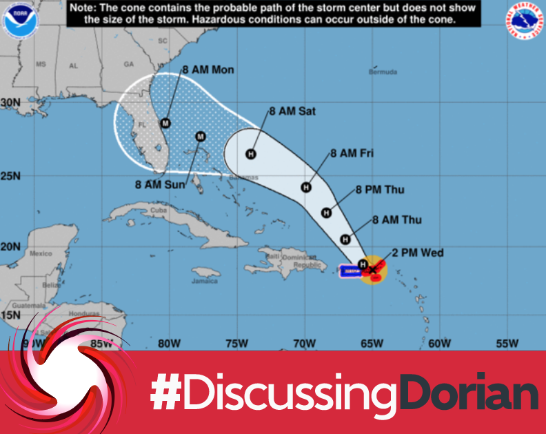 Dorian upgrades to hurricane