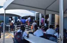 Senior ESHS students at their Pasea Estate campus on Tortola.