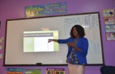 National Epidemiologist Harmony Brewley during a presentation on the Hand-foot-and-mouth disease.