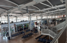Inside the TB Lettsome International Airport on Beef Island.