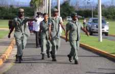 Members of the local Cadet Corps marching during Remembrance Day 2019. (Photo by Esther Durand/BVI News Staff)