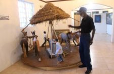 Vanterpool shows off one of the culture displays inside Jenesis Studios