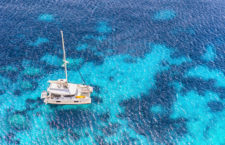 Sailing boat in a sea, yachting, sailing, travel and active lifestyle concept