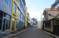 A view of empty streets on Tortola.