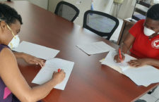 Director of BVI Red Cross Stacy Lloyd and DDM Deputy Director Dr Evangeline Innis-Springer.