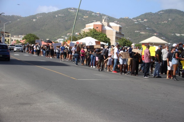 Hundreds march in Black Lives Matter protest in Road Town