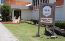 The Joshua J Smith Building that houses the Social Security Board (SSB) and National Health Insurance (NHI) offices.