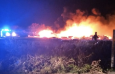 Image of the field fire in Paraquita Bay.