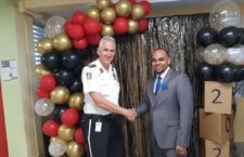 Commissioner Matthews (left) and Sergeant Bakker.