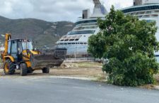 The designated holding area for taxi operators at the Pier Park.