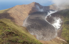 The dangerously active La Soufriere volcano in St Vincent.