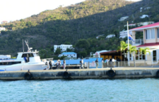 File photo of travellers arriving at the Road Town Ferry Terminal after the April 15 reopening of the territory's seaport to international traffic. (Photo credit: Ronnielle Frazer/GIS)