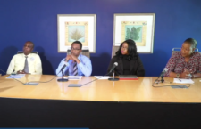From left: Chief Environmental Officer Lionel Michael, Medical Officer Dr Ronald Georges; National Epidemiologist Harmony Massiah, and Chief Nursing Officer Jascinth Hannibal.