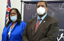 File photo of Oleanvine Maynard and the minister responsible for Ports, Premier Andrew  Fahie. (GIS Photo)