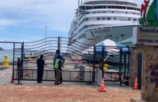 Seabourne Odysssy docked at the Tortola cruise pier on Wednesday October 13, during teh reopening of the 2021/2022 cruise season.