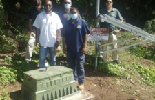 Officers from the Department of Disaster Management (DDM) joined engineers from the University of Puerto Rico’s Strong Motion Programme to assemble and install the territory’s first solar powered strong motion sensor. (Photo credit: DDM)