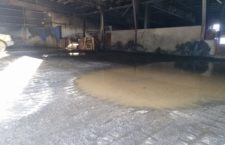 What’s left of the Pockwood Pond waste facility following a fire Monday morning. Photo Credit: Carvin Malone/Facebook